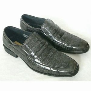 Delli Aldo Croc Embossed Mens Shoe sz 8.5